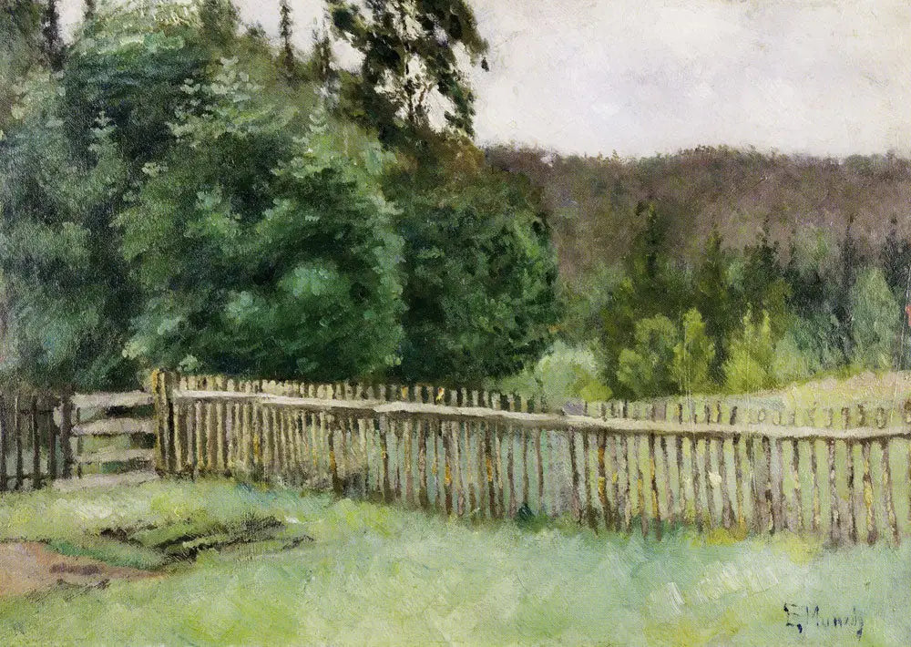 Reproduction du tableau « Clôture en forêt - Edvard Munch » par Alpha Reproduction en peinture à l’huile
