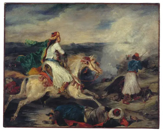 معركة الجياور والباشا - يوجين ديلاكروا