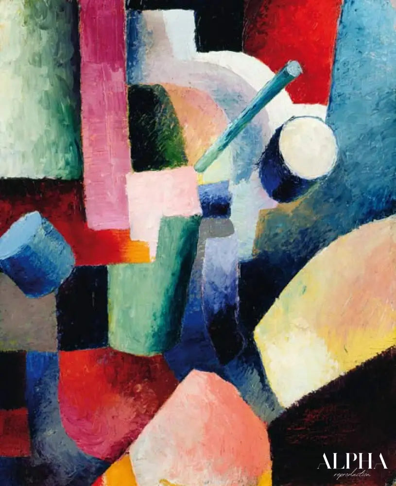 Composition colorée des formes - August Macke - Reproductions de tableaux et peintures haut de gamme