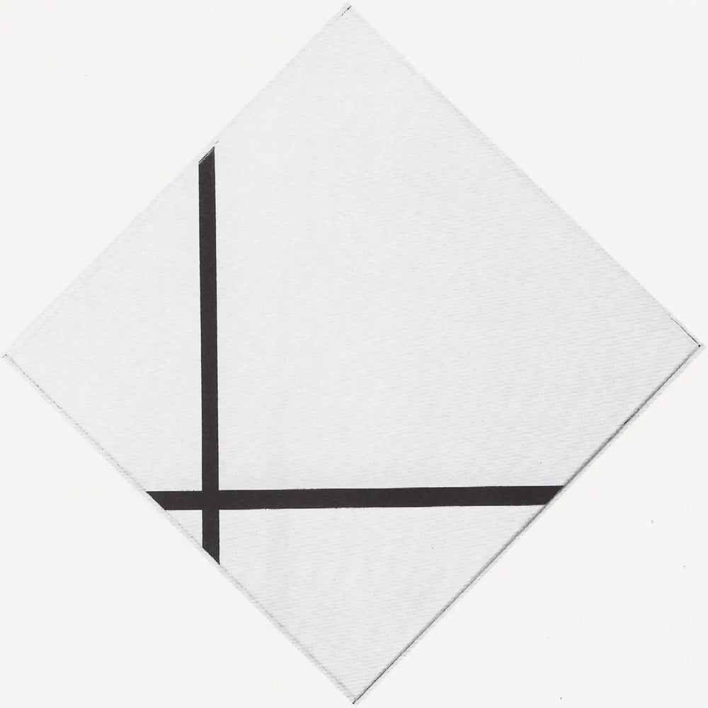 Reproduction du tableau « Composition de losange avec deux lignes - Piet Mondrian » par Alpha Reproduction en peinture à l’huile