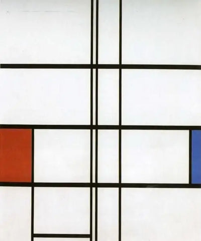 Reproduction du tableau « Composition en blanc, rouge et bleu - Piet Mondrian » par Alpha Reproduction en peinture à l’huile