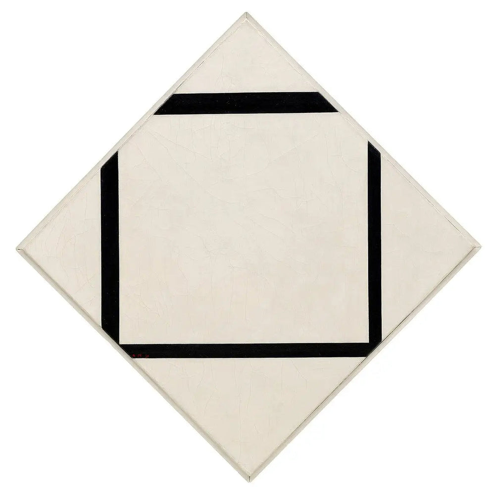 Reproduction du tableau « Composition n° 1 : Losange à quatre lignes - Piet Mondrian » par Alpha Reproduction en peinture à l’huile