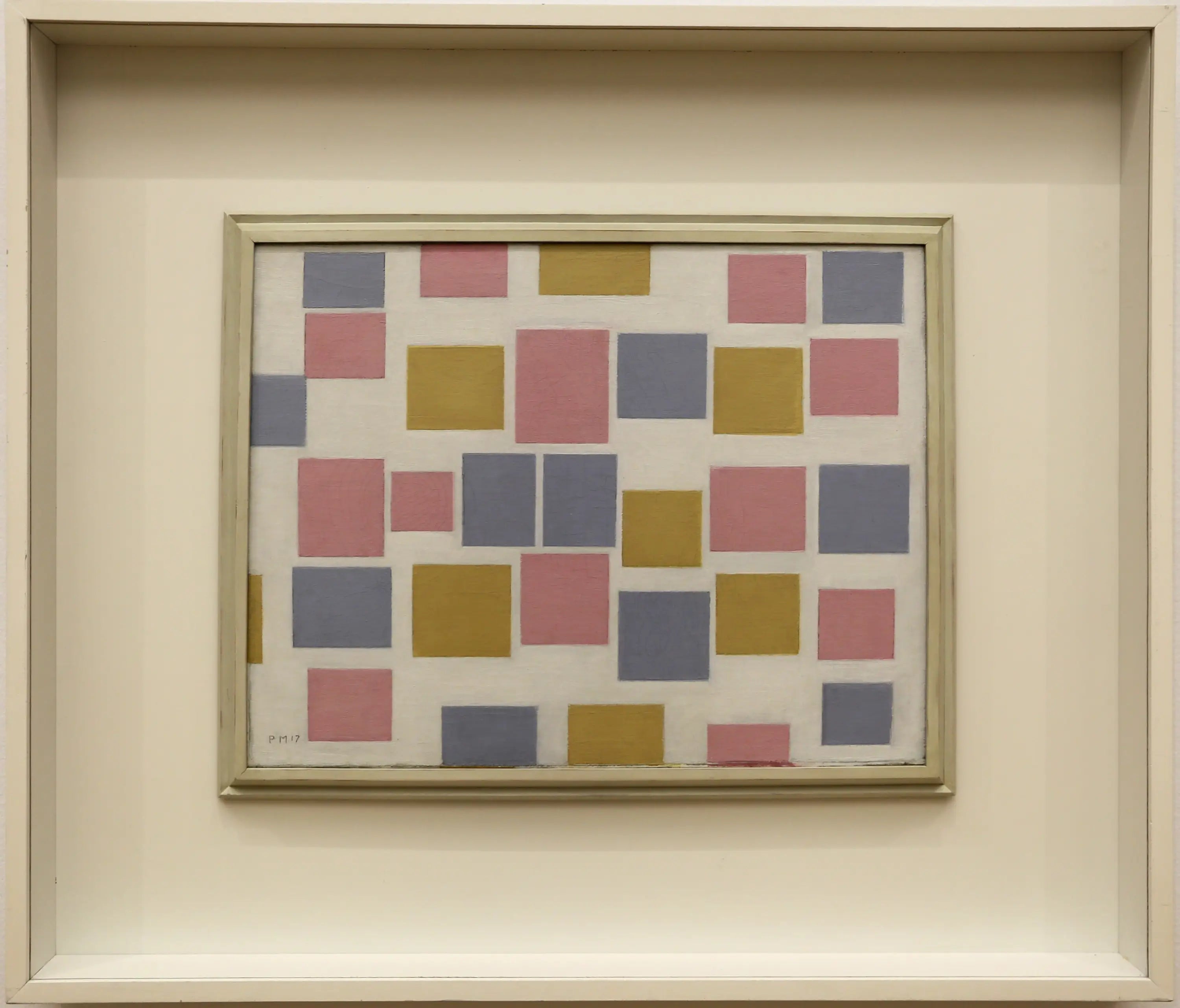 Reproduction du tableau « composition n° 3 avec des aplats de couleurs - Piet Mondrian » par Alpha Reproduction en peinture à l’huile