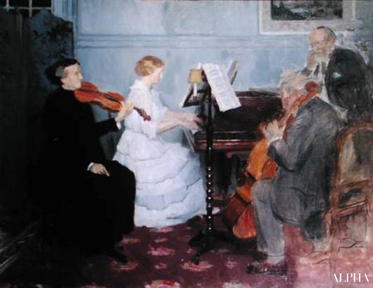 Concert de musique de chambre - Jules Grün - Reproductions de tableaux et peintures haut de gamme