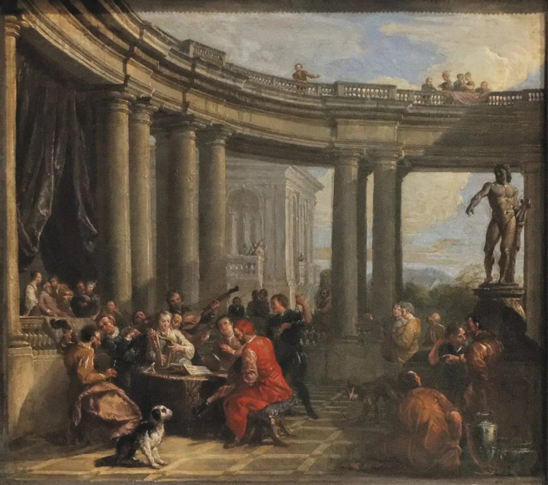 حفلة موسيقية أقيمت داخل معرض دائري من الطراز الدوري - Giovanni Paolo Panini