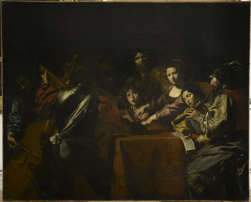 Concert à huit personnages, dit aussi Concert dans un intérieur - Valentin de Boulogne