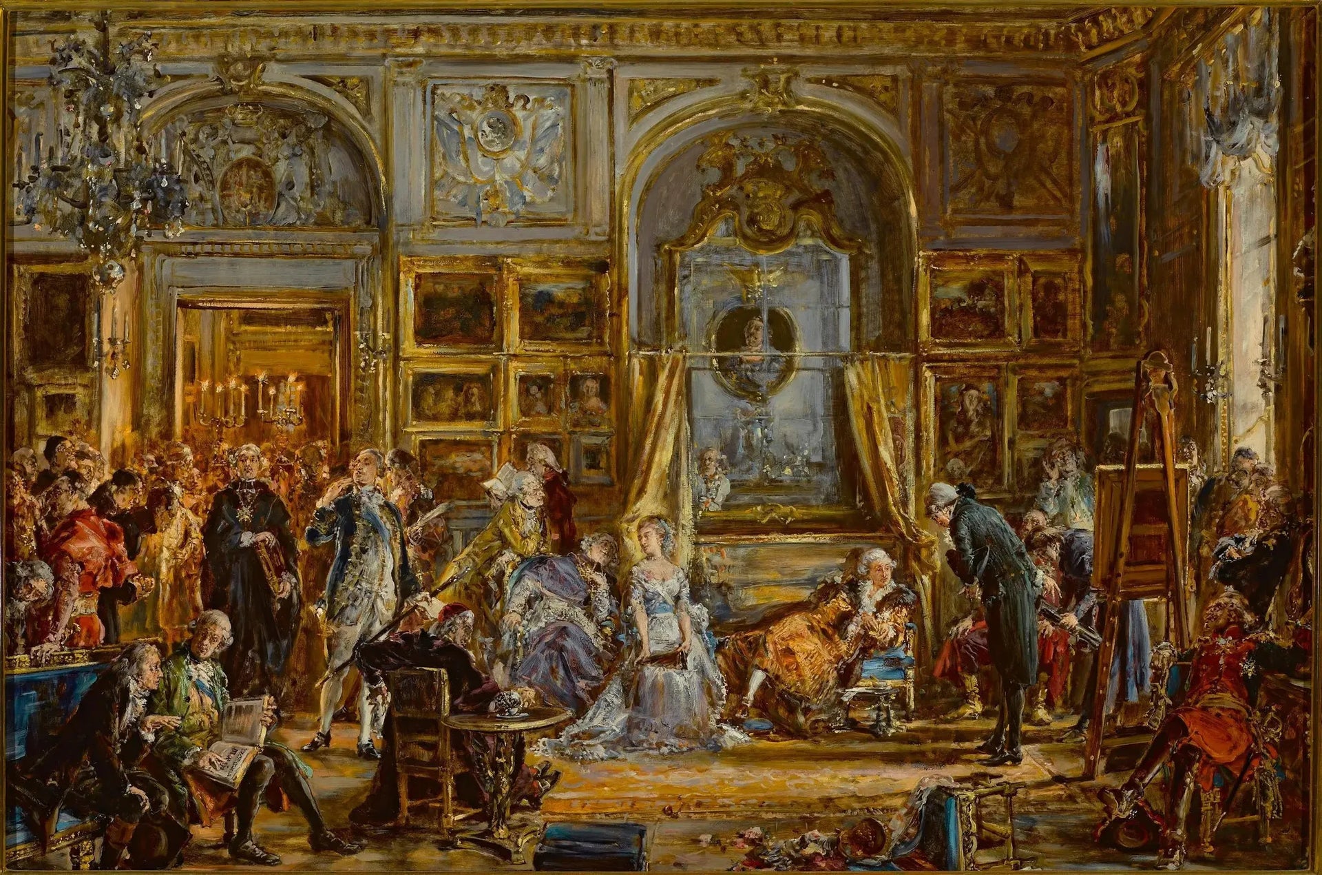 Constitution du 3 mai. Diète quadriennale. Commission de l'éducation. Partage de 1795. Extrait de la série « Histoire de la civilisation en Pologne ». - Jan Matejko image 1 reproduction réalisée par Alpha Reproduction