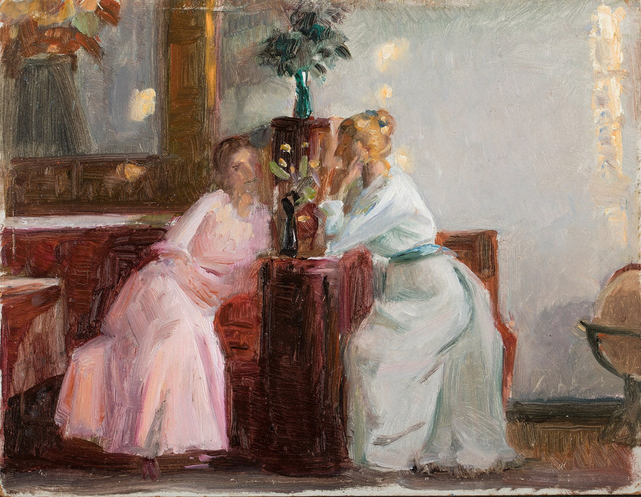 Conversation dans la salle ouest - Michael Peter Ancher