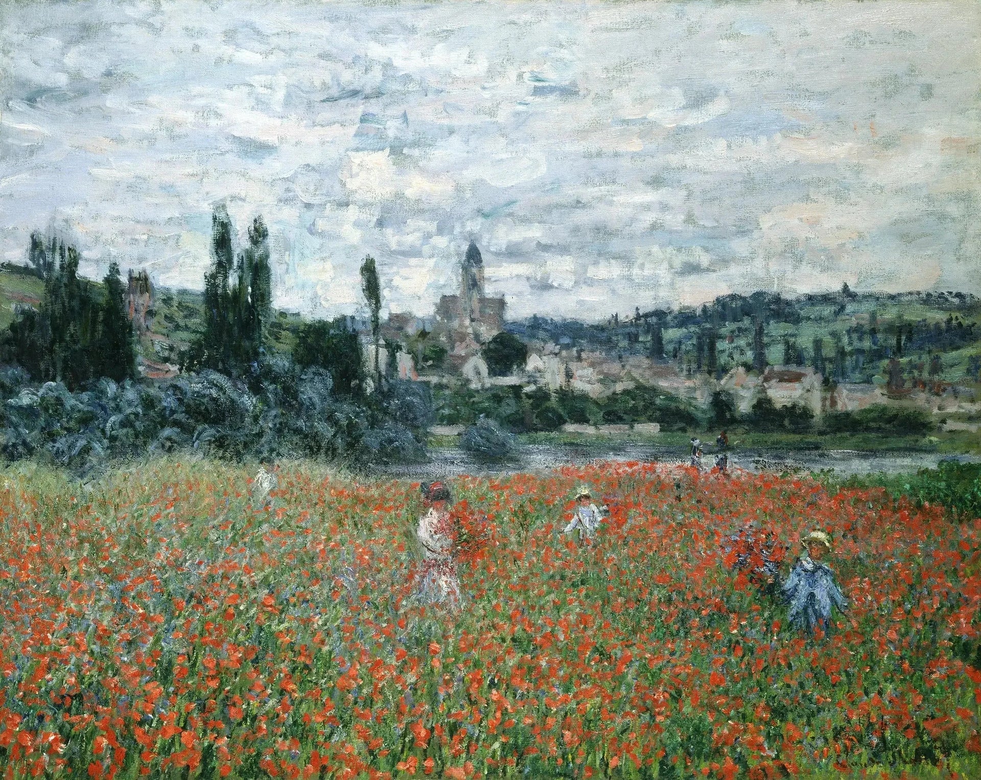 Champ de coquelicots près de Vétheuil W536 par Claude Monet, Kunsthaus Zürich