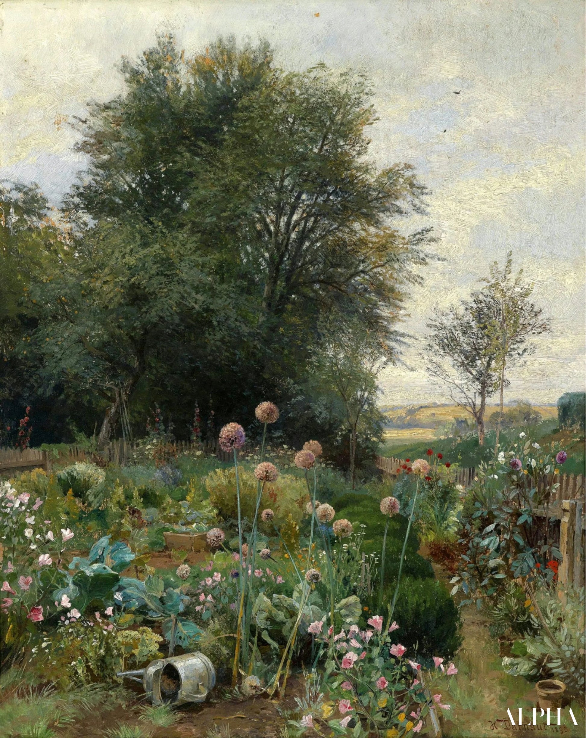 Cottage Garden in Lower Austria - Hugo Darnaut Reproductions de tableaux à la peinture à l’huile