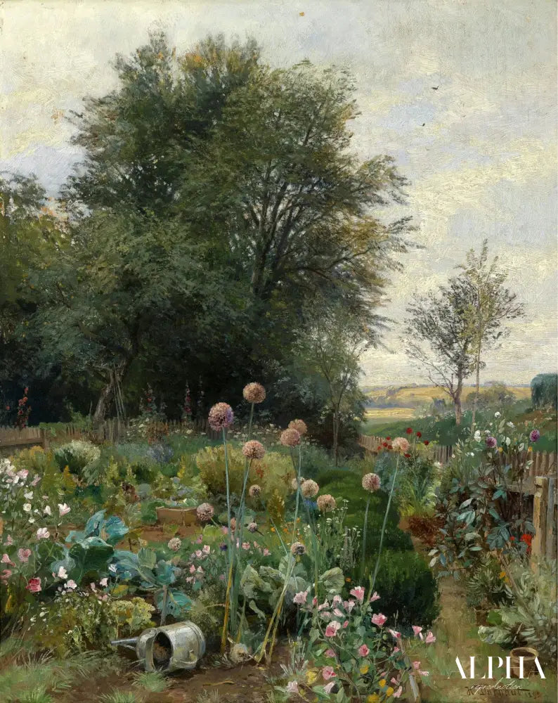 Cottage Garden in Lower Austria - Hugo Darnaut Reproductions de tableaux à la peinture à l’huile