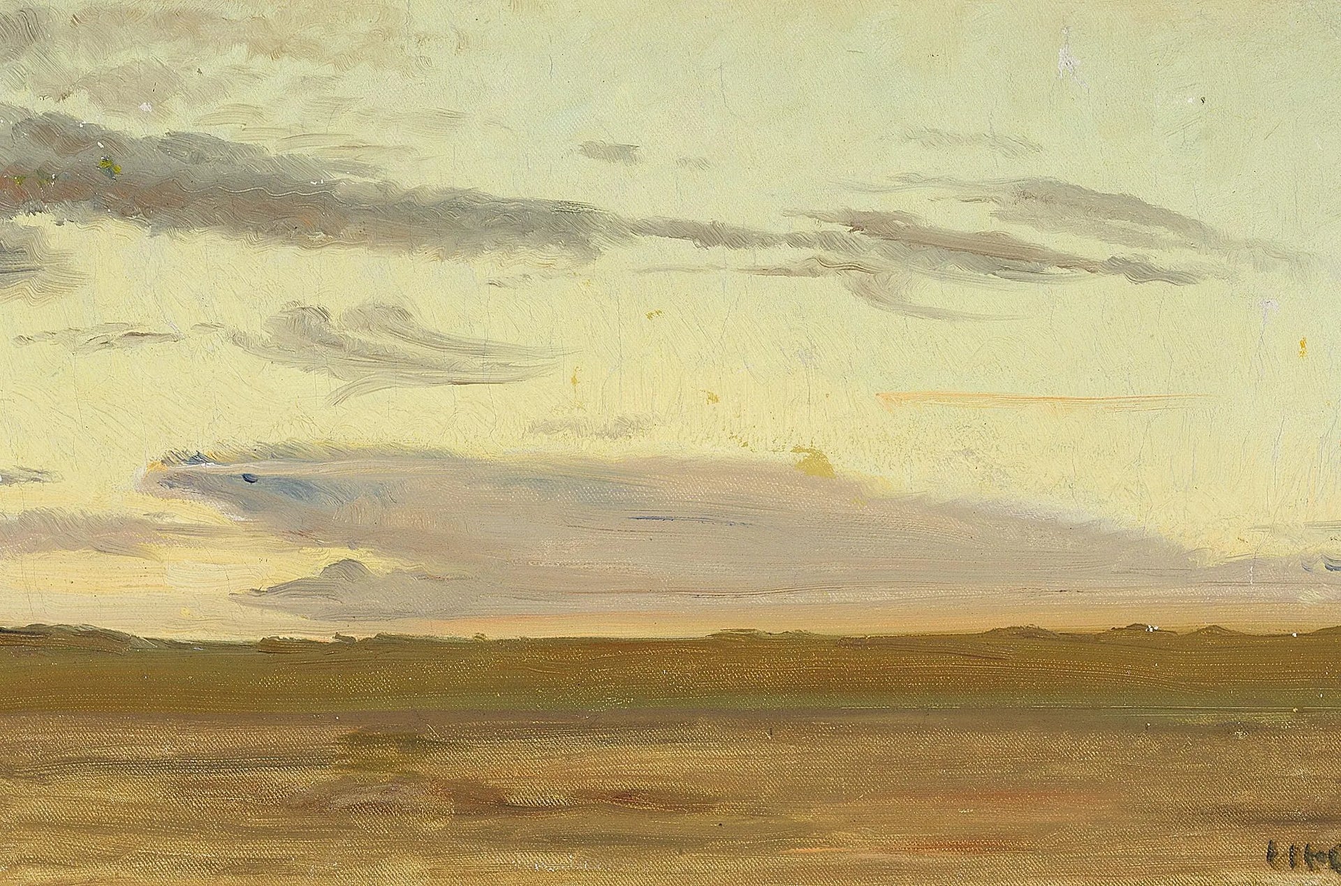 Coucher de soleil à Skagen. - Michael Peter Ancher image 1 tableau peint à l’huile sur toile