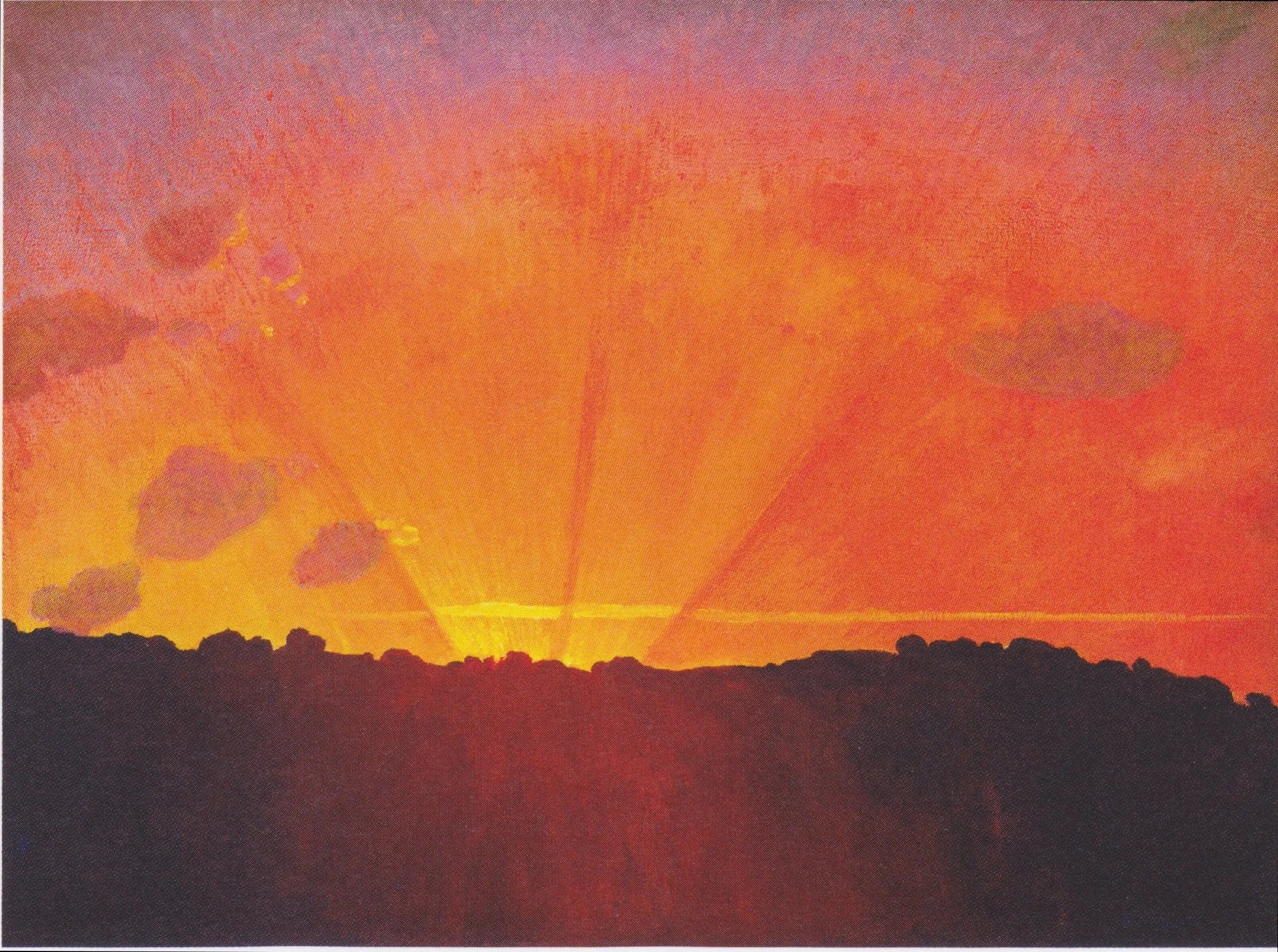 Coucher de soleil ciel orange - Félix Vallotton - Alpha Reproduction