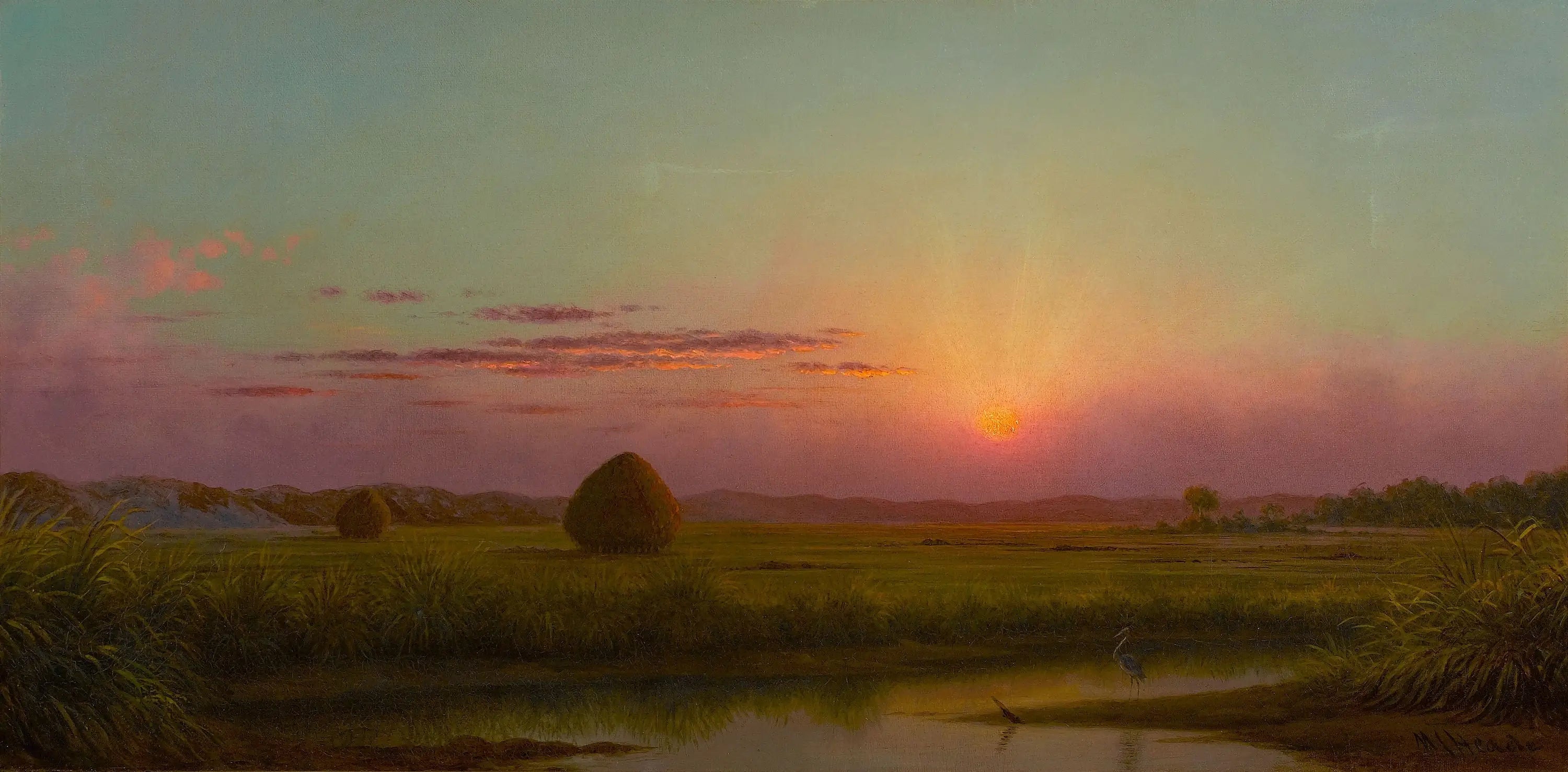 Coucher de soleil sur le marais - Martin Johnson Heade - Alpha Reproduction