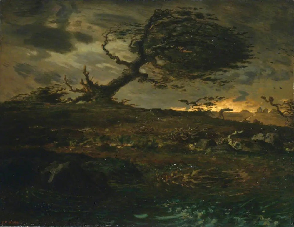 Coup de vent - Jean-François Millet image 1 copie peinte à la main à l’huile