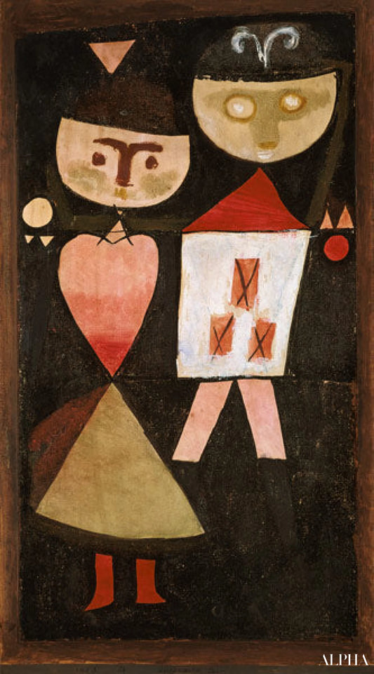 Couple costumé - Paul Klee - Reproductions de tableaux et peintures haut de gamme