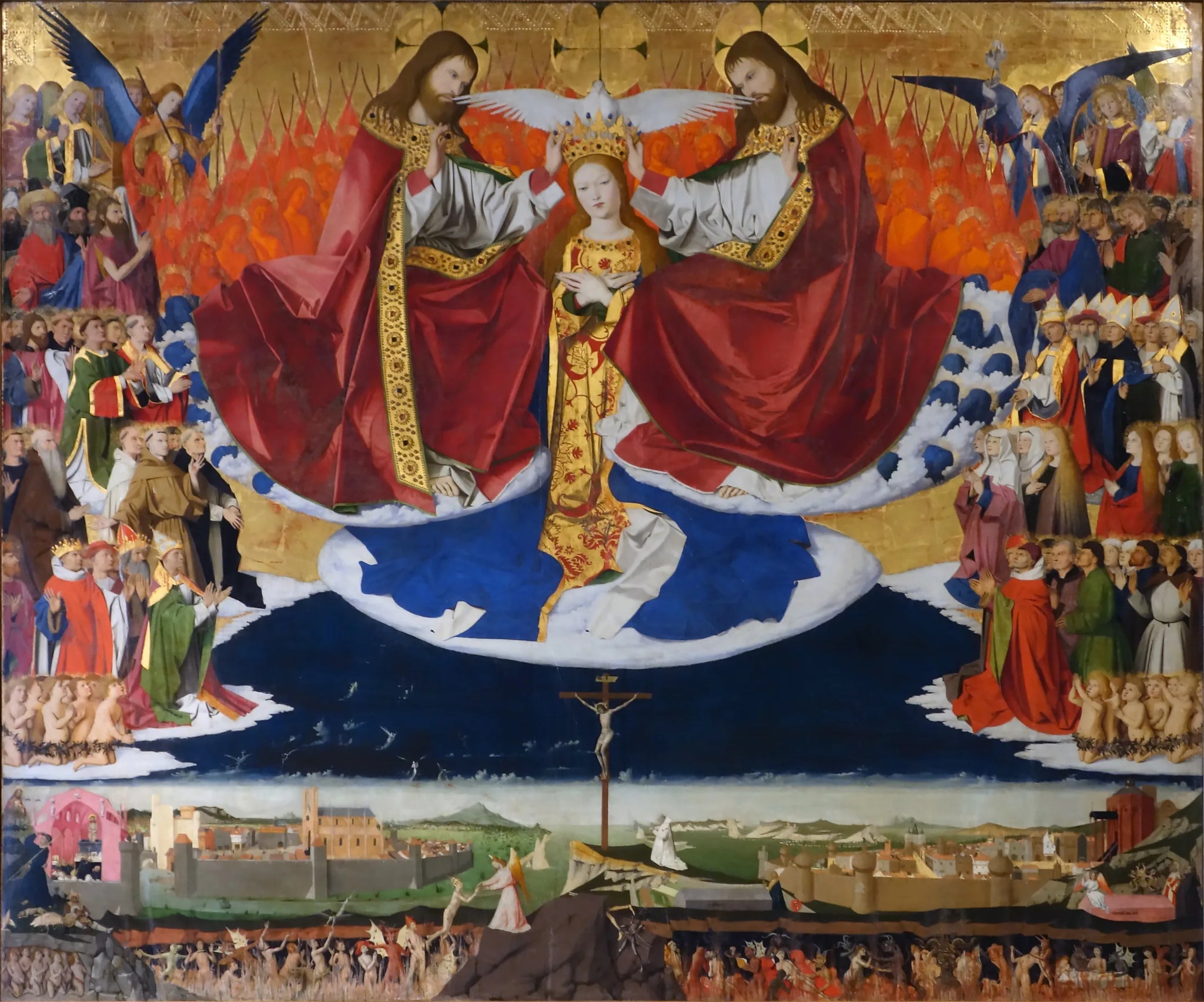 Couronnement de la Vierge - Enguerrand Quarton image 1 tableau peint à l’huile sur toile