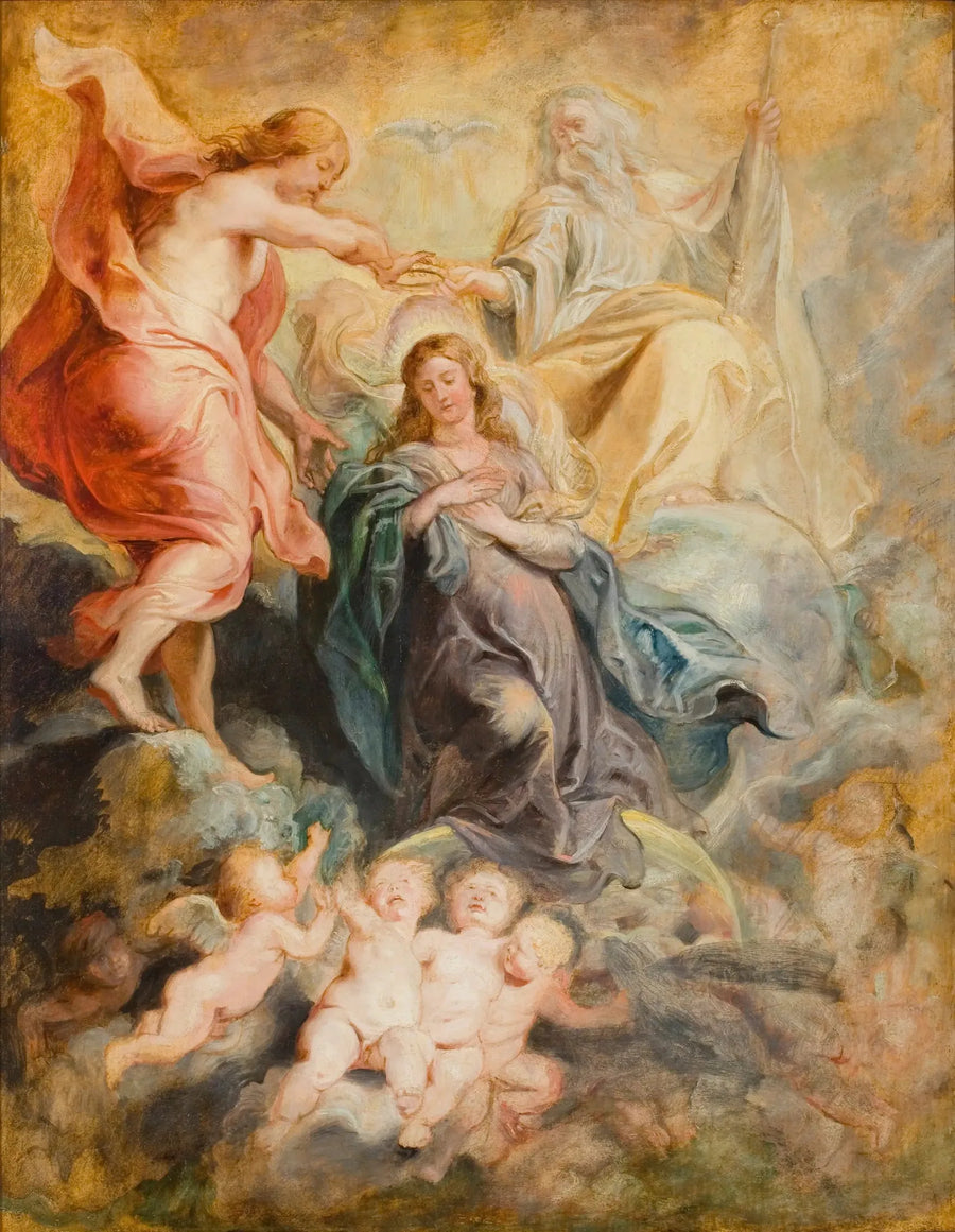 Couronnement de la Vierge - Peter Paul Rubens image 1 copie peinte à la main à l’huile