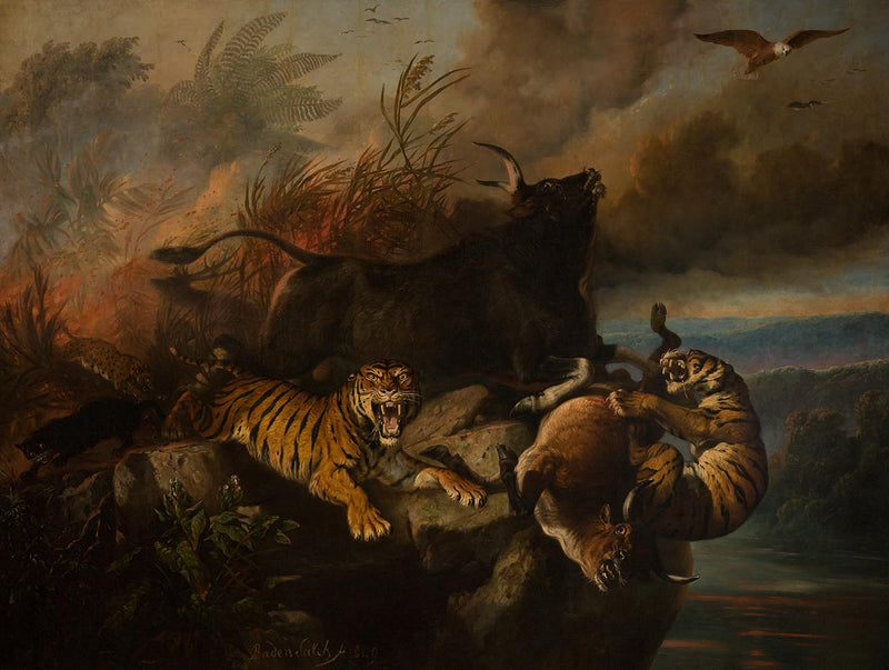 Incendie de forêt - Raden Saleh