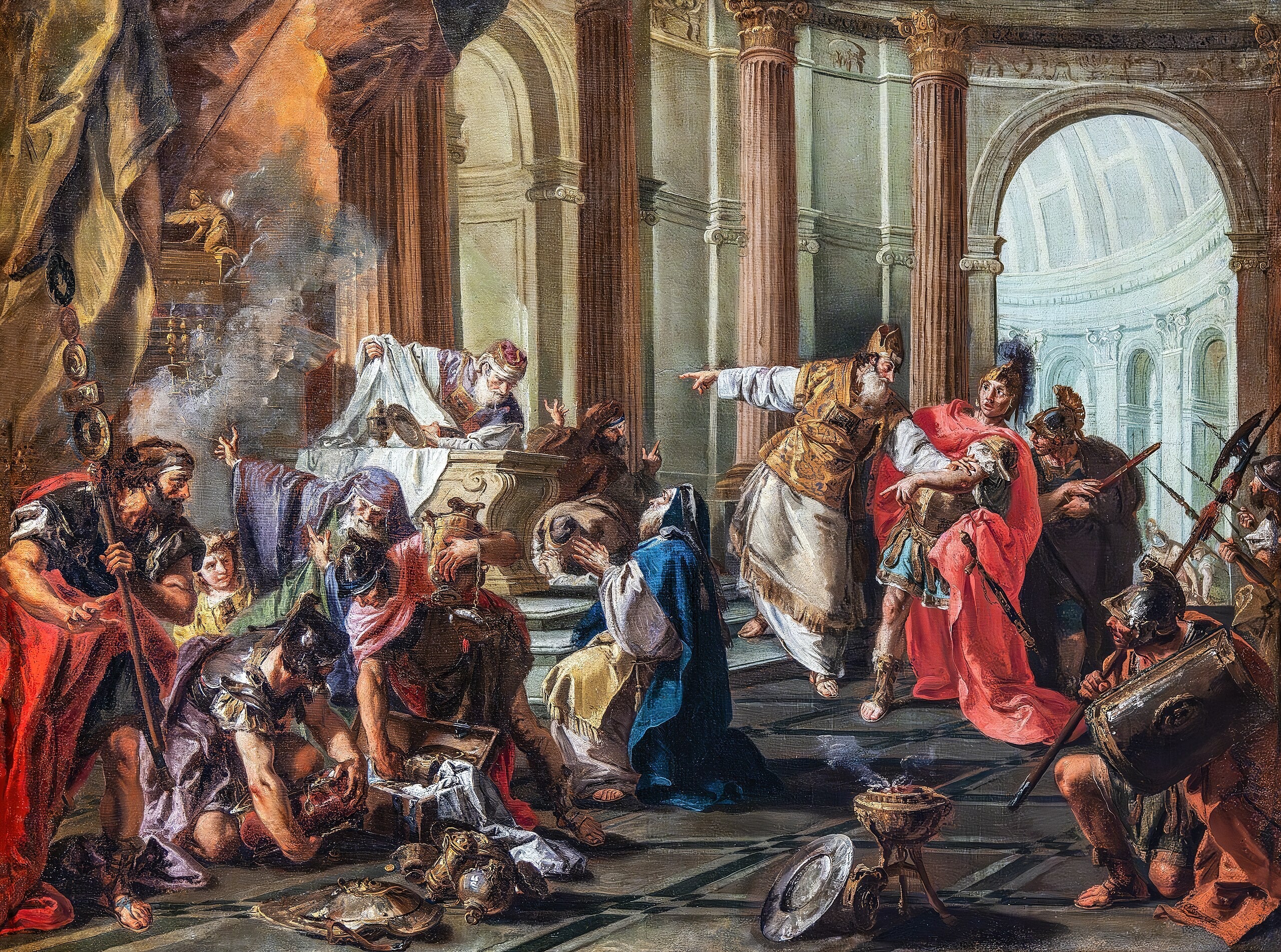 Crassus saccage le temple de Jérusalem - Giovanni Battista Pittoni - Alpha Reproduction
