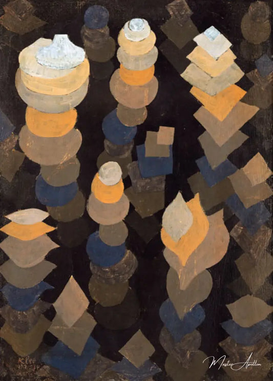 Croissance des plantes de nuit - Paul Klee - Reproductions de tableaux et peintures haut de gamme