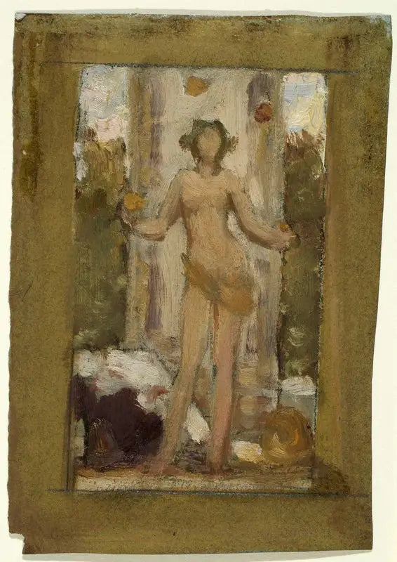 Croquis en couleur pour « Fille jonglante antique » - Frederic Leighton - Alpha Reproduction