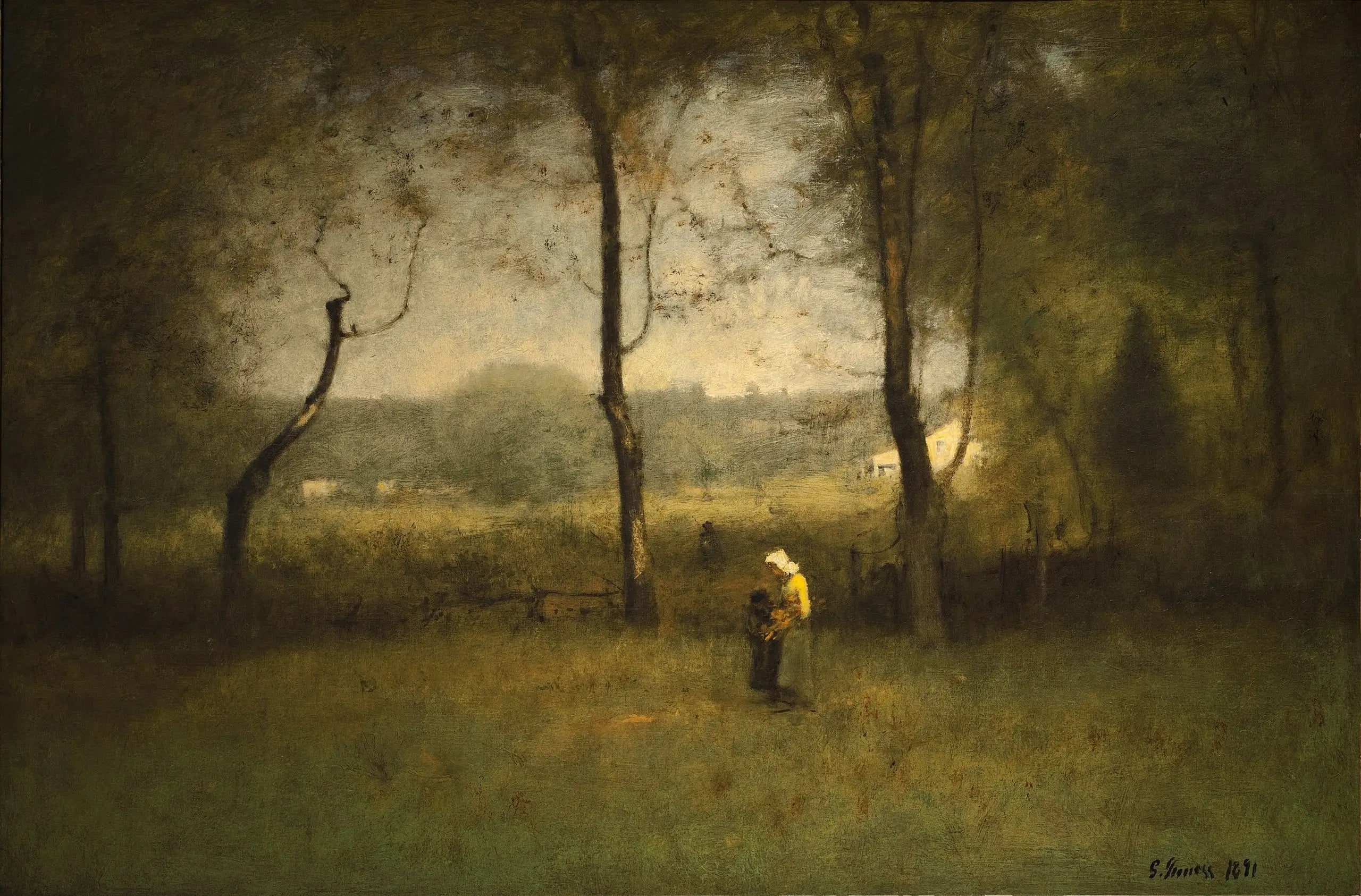 Cueilleurs de bois un après-midi d’automne - George Inness - Alpha Reproduction