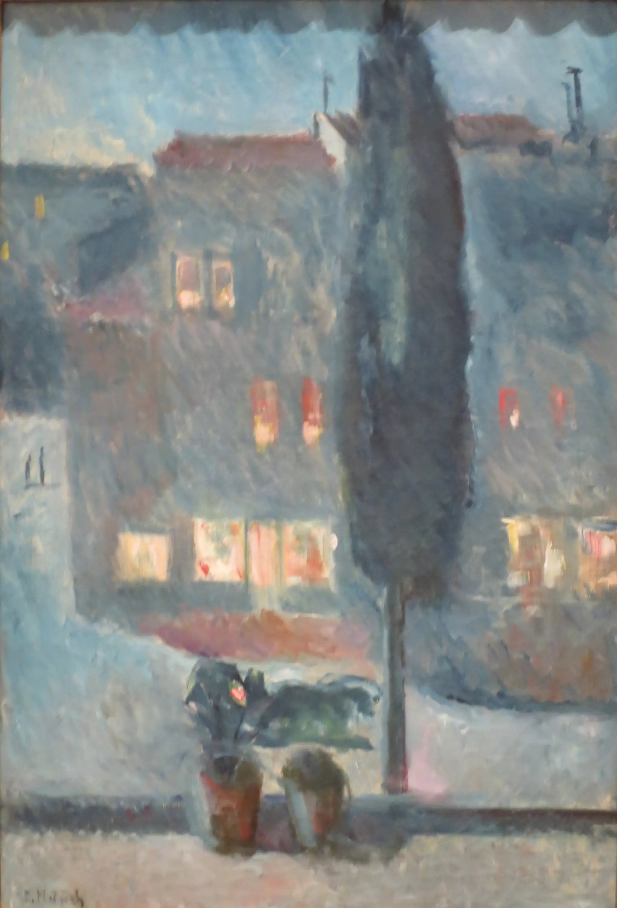 Cyprès au clair de lune - Edvard Munch image 1 reproduction d’œuvre d’art à l’huile