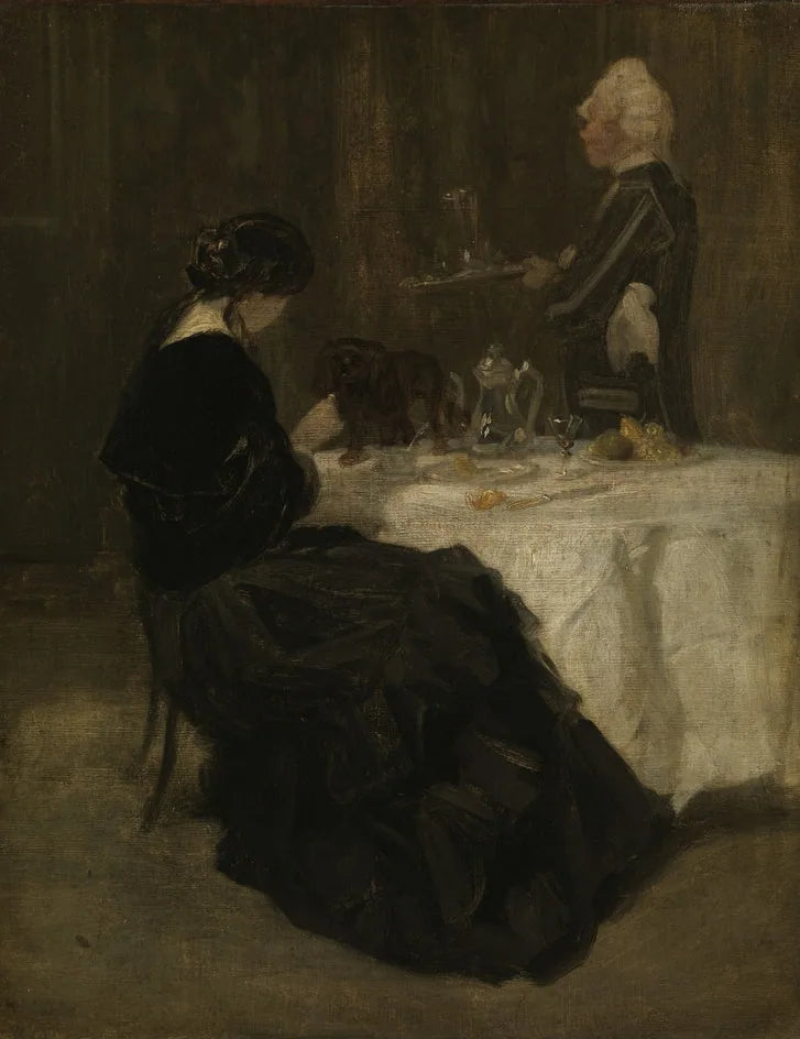 Dame à une table - Charles Bargue image 1 reproduction réalisée par Alpha Reproduction