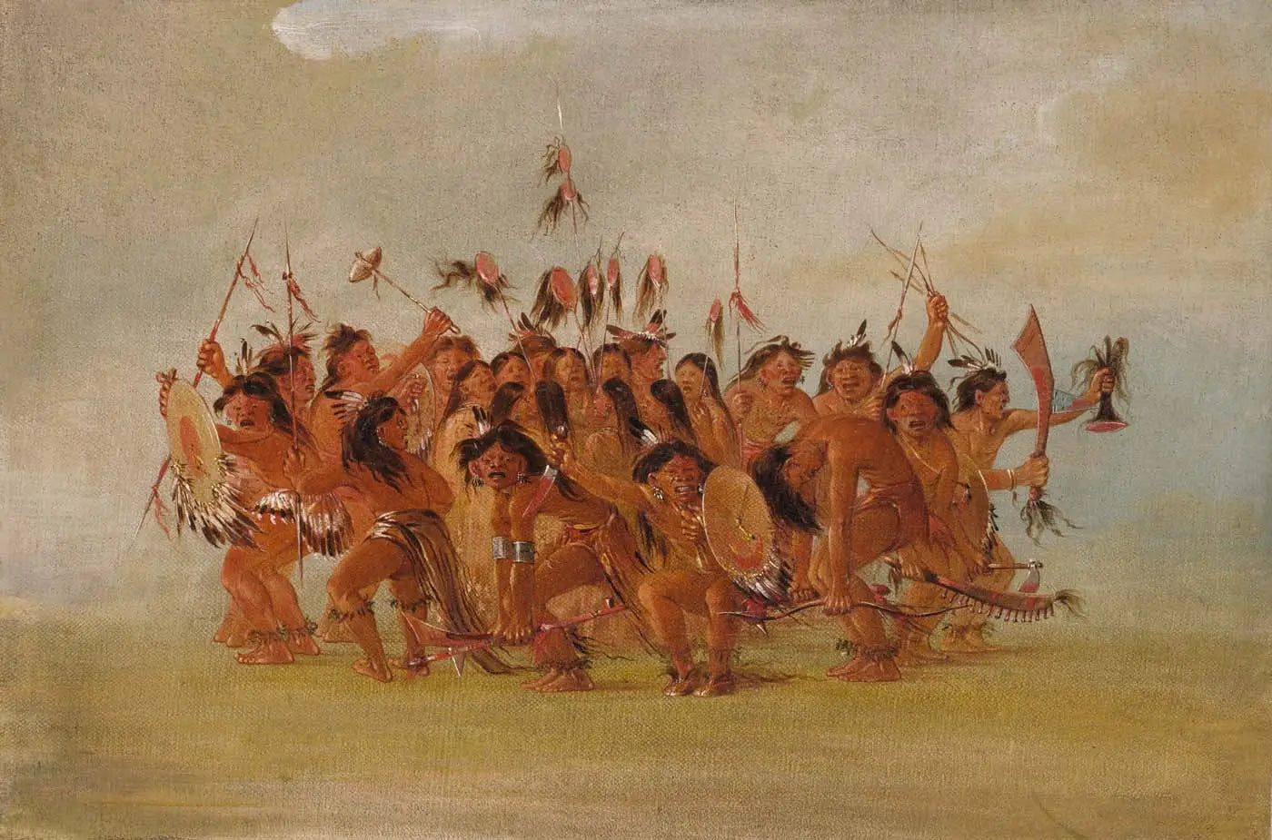 Danse du scalp embouchure de la rivière Teton - George Catlin - Alpha Reproduction