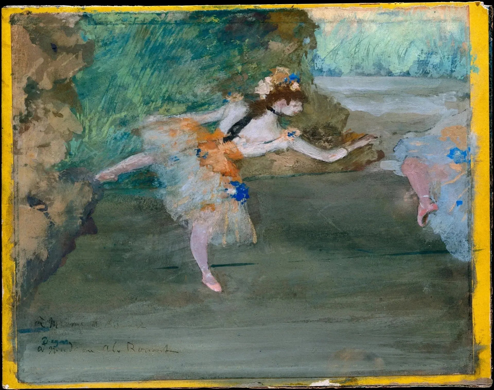 Danseuse sur scène vers 1877–1880 par Edgar Degas au Smith College Museum – reproduction peinture à l’huile sur toile