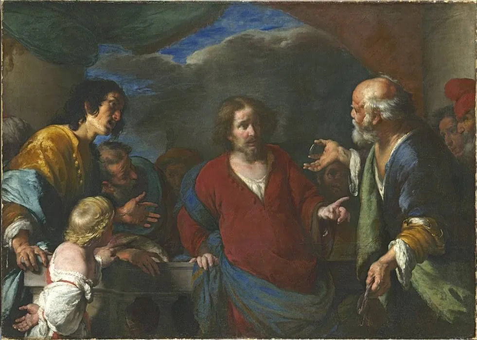 Das Gleichnis vom Zinsgroschen - Bernardo Strozzi image 1 reproduction d’œuvre d’art à l’huile