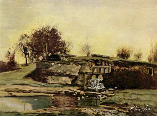 Daubigny et l'écluse d'Optevoz - Gustave Courbet - Reproductions de tableaux et peintures haut de gamme