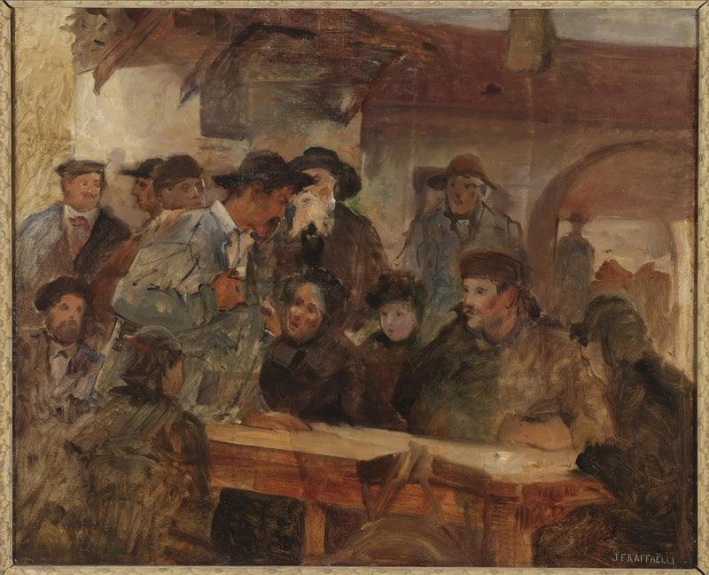De bijeenkomst (de bespreking). - Jean-François Raffaëlli