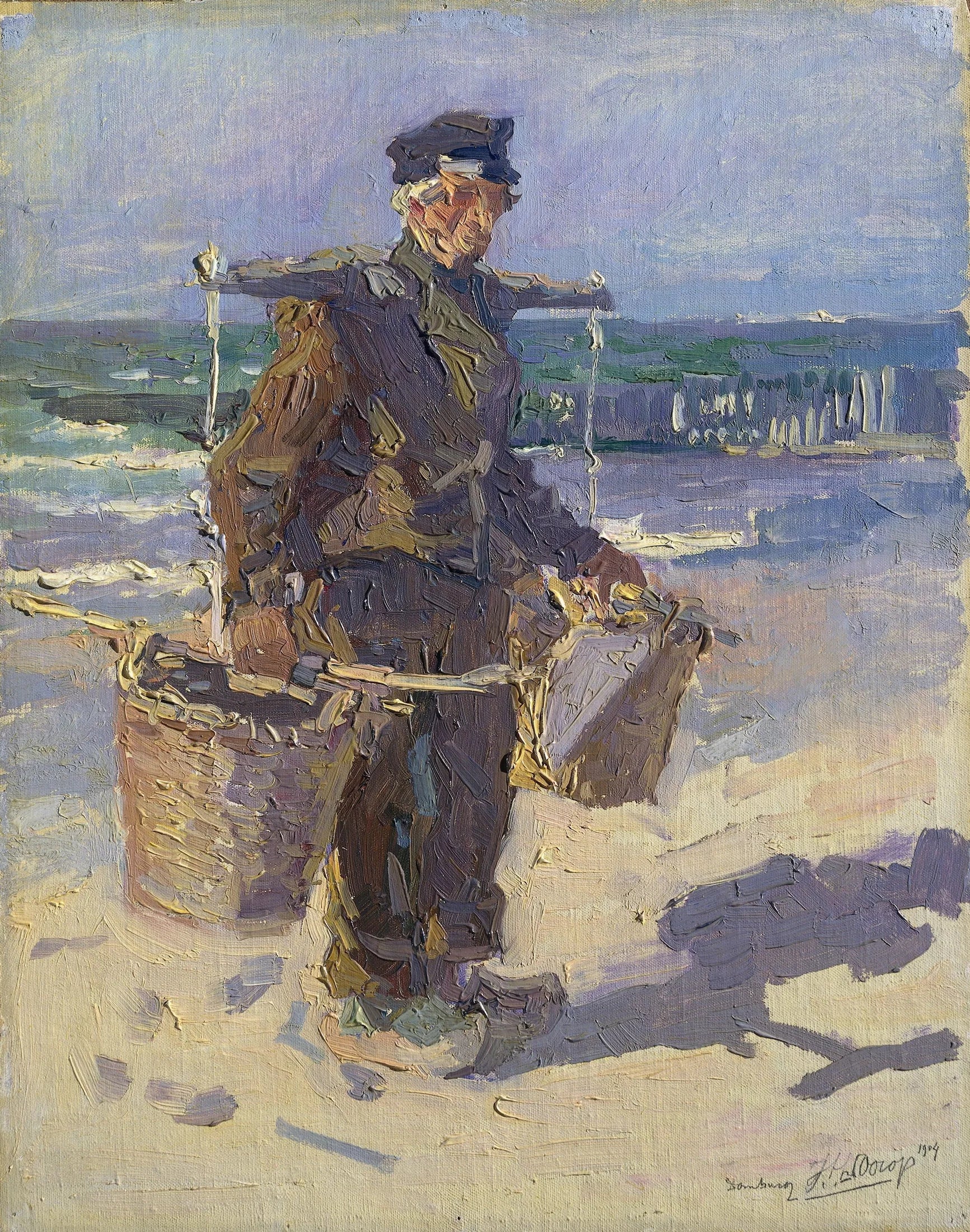 De schelpenvisser - Jan Toorop image 1 tableau peint à l’huile sur toile