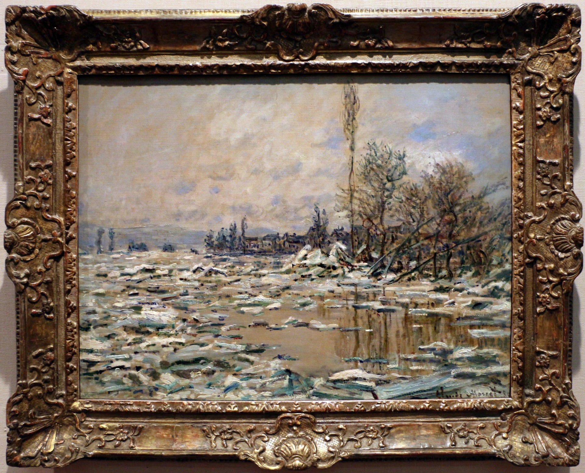 La Débâcle, temps gris W560 par Claude Monet, Museu Calouste Gulbenkian