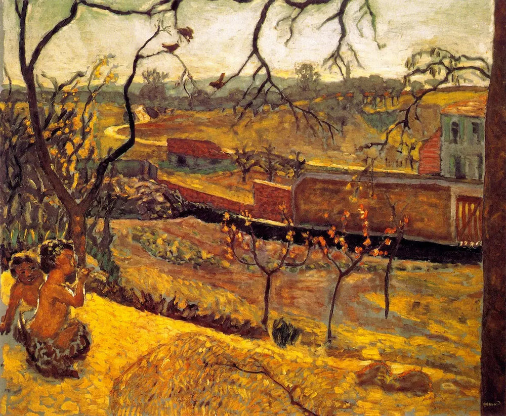 Reproduction du tableau « Début du printemps. Petits faunes - Pierre Bonnard » par Alpha Reproduction en peinture à l’huile