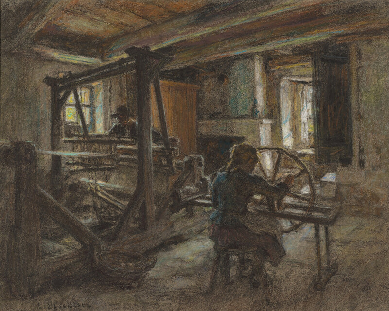 The Weaver's Cottage - Léon-Augustin Lhermitte
