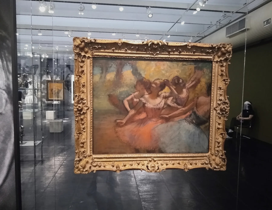 Quatre ballerines sur scène par Edgar Degas – reproduction peinture à l’huile sur toile