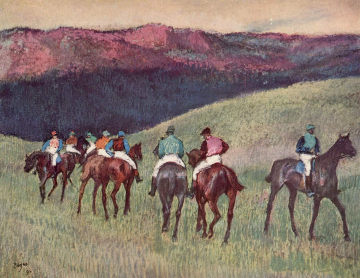 سباق الخيل في المناظر الطبيعية، حوالي عام 1894 - ديغا