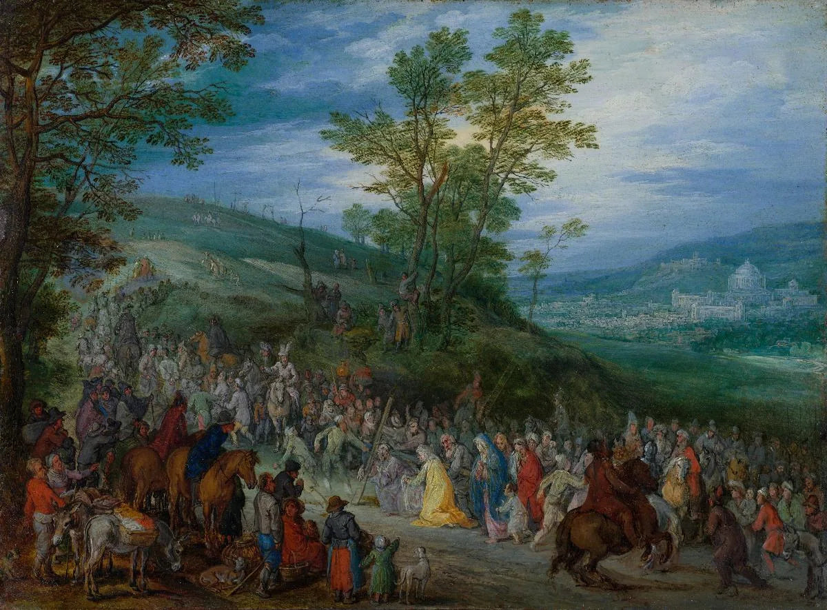 Der Weg zum Kalvarienberg - Jan Brueghel l’Ancien image 1 reproduction artisanale de tableau