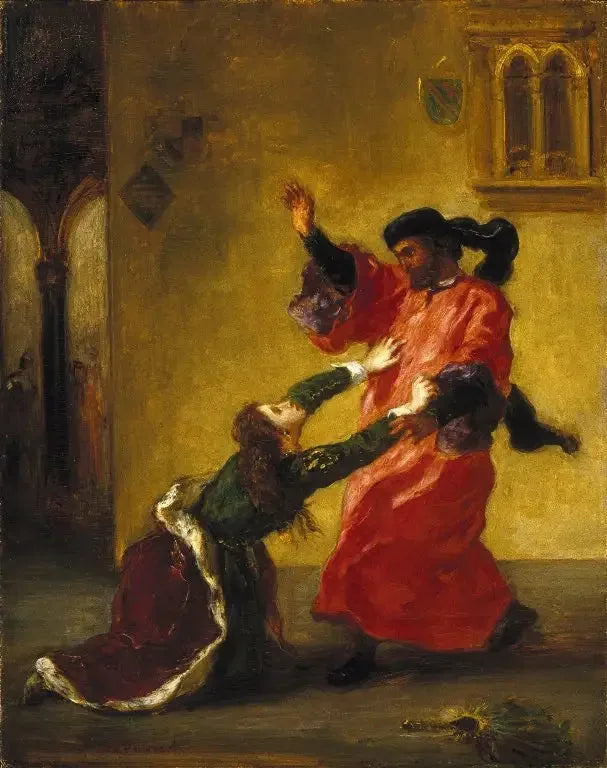 Desdémone maudite par son père - Eugène Delacroix image 1 tableau peint à l’huile sur toile