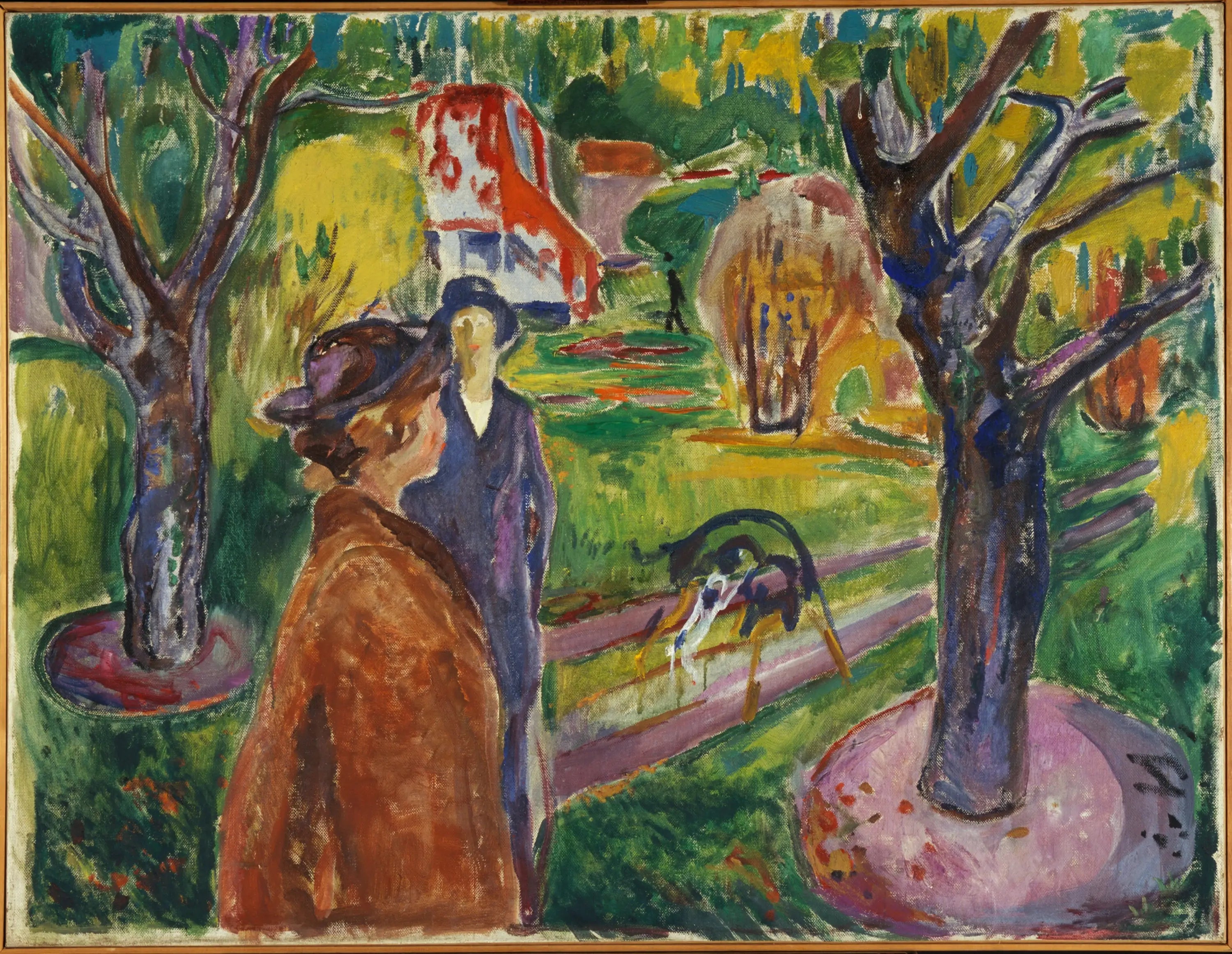 Reproduction du tableau « Deux Femmes au jardin - Edvard Munch » par Alpha Reproduction en peinture à l’huile