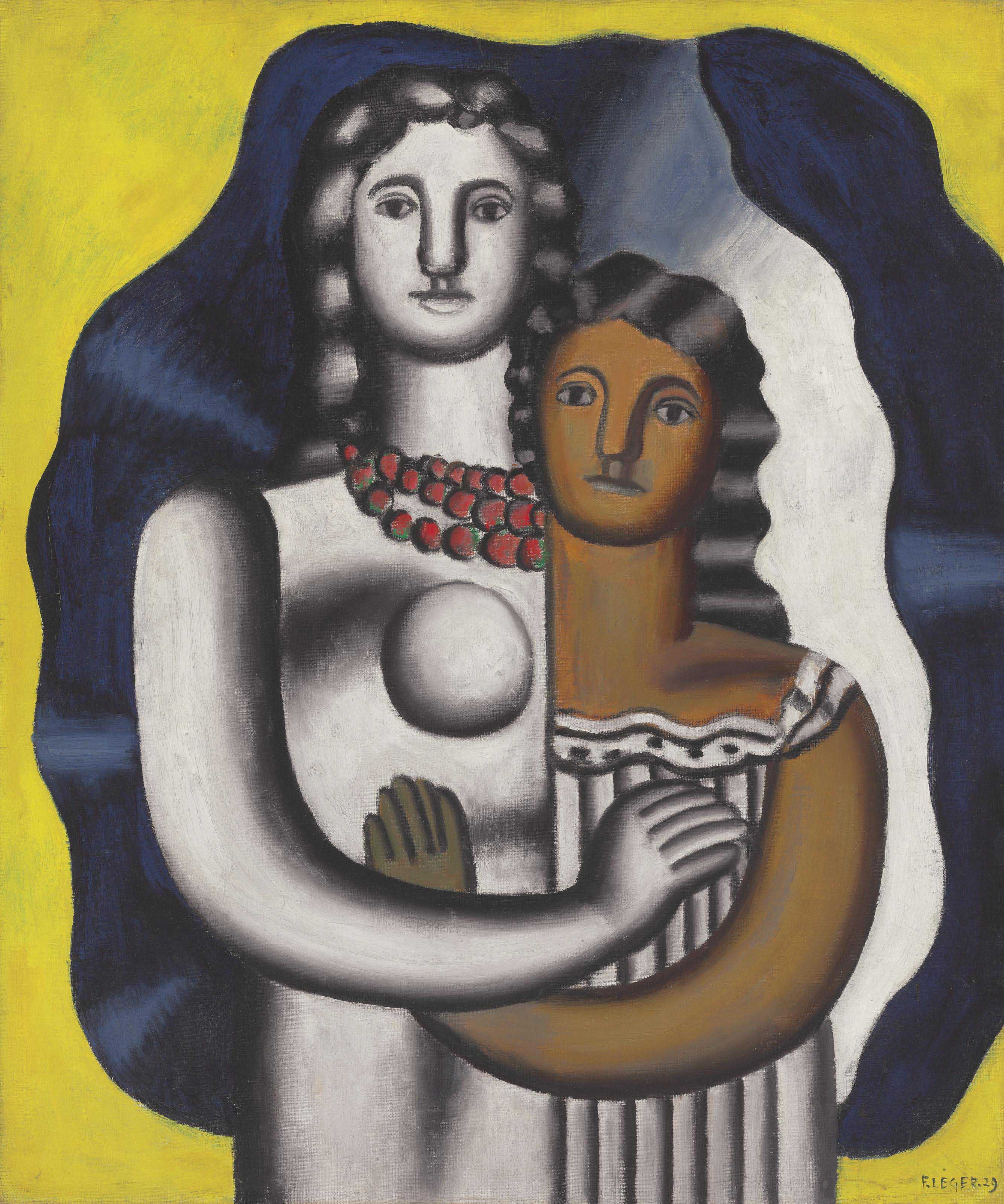 Deux figures - Fernand Léger image 1 reproduction artisanale de tableau