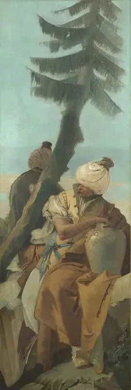 اثنين من الشرقيين جالسين تحت شجرة - Giovanni Battista Tiepolo