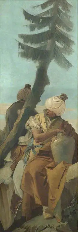 اثنين من الشرقيين جالسين تحت شجرة - Giovanni Battista Tiepolo
