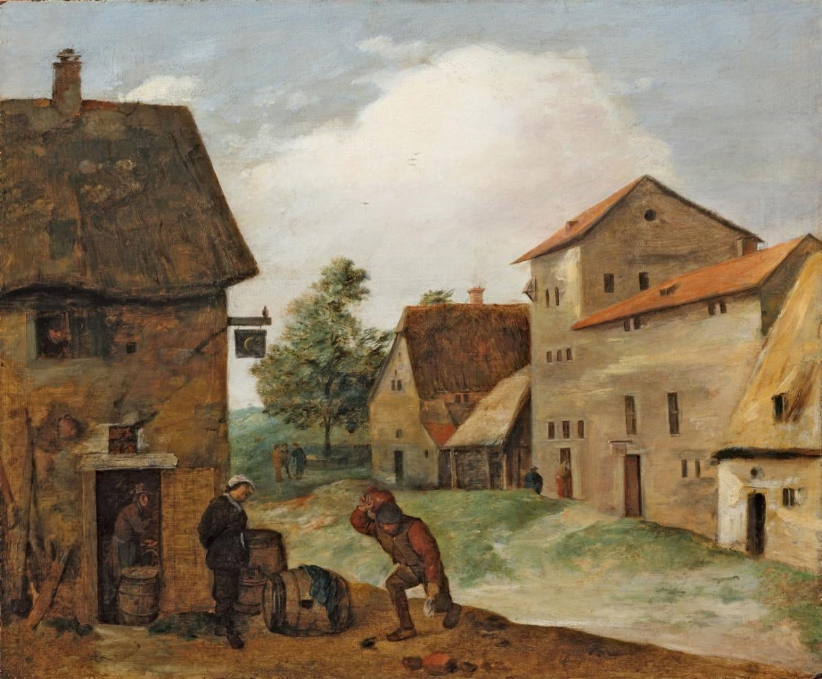 Deux paysans dans une taverne - Adriaen Brouwer