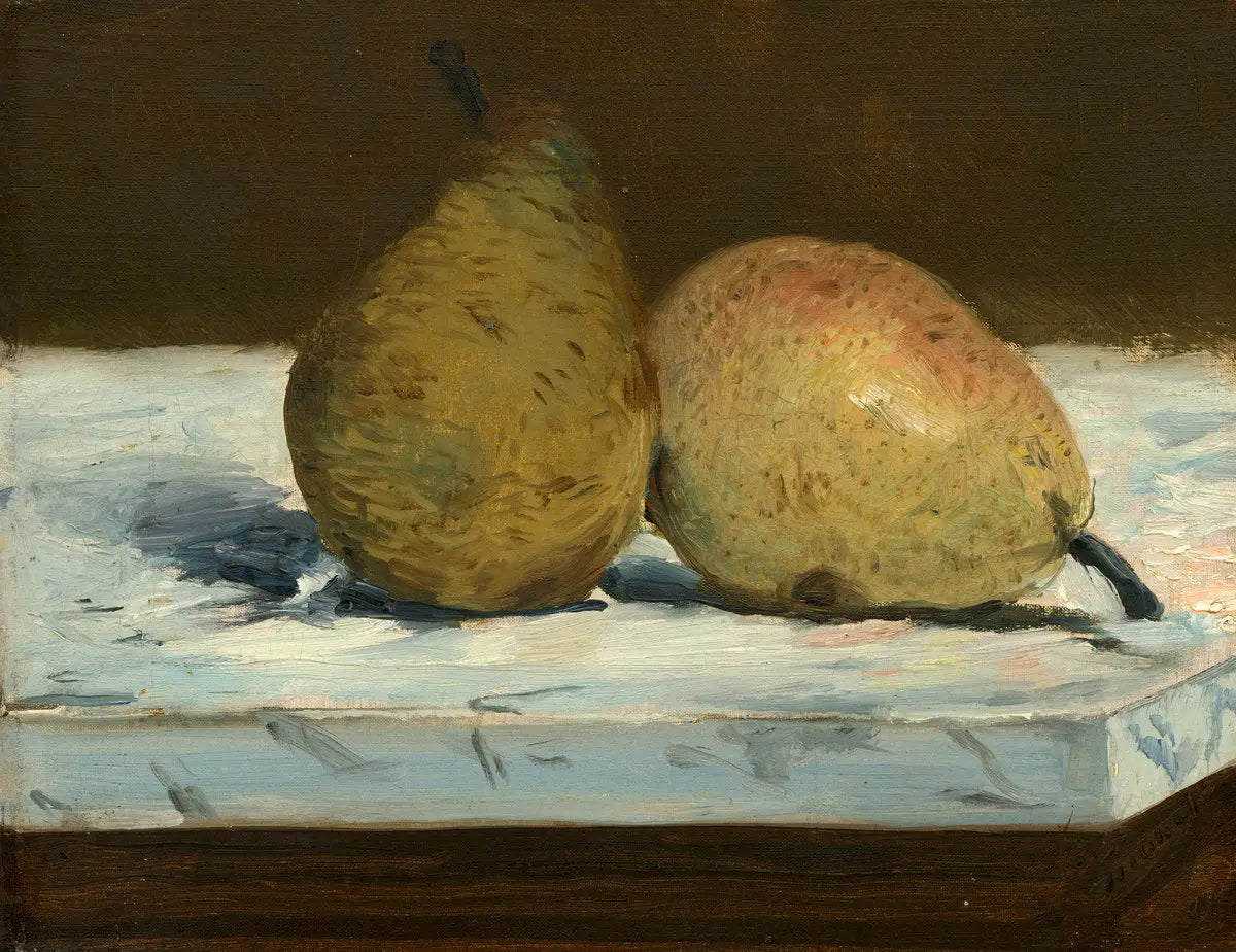 Reproduction du tableau « Deux Poires - Édouard Manet » par Alpha Reproduction en peinture à l’huile