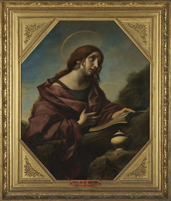 Die büßende Magdalena - Carlo Dolci image 1 tableau peint à l’huile sur toile