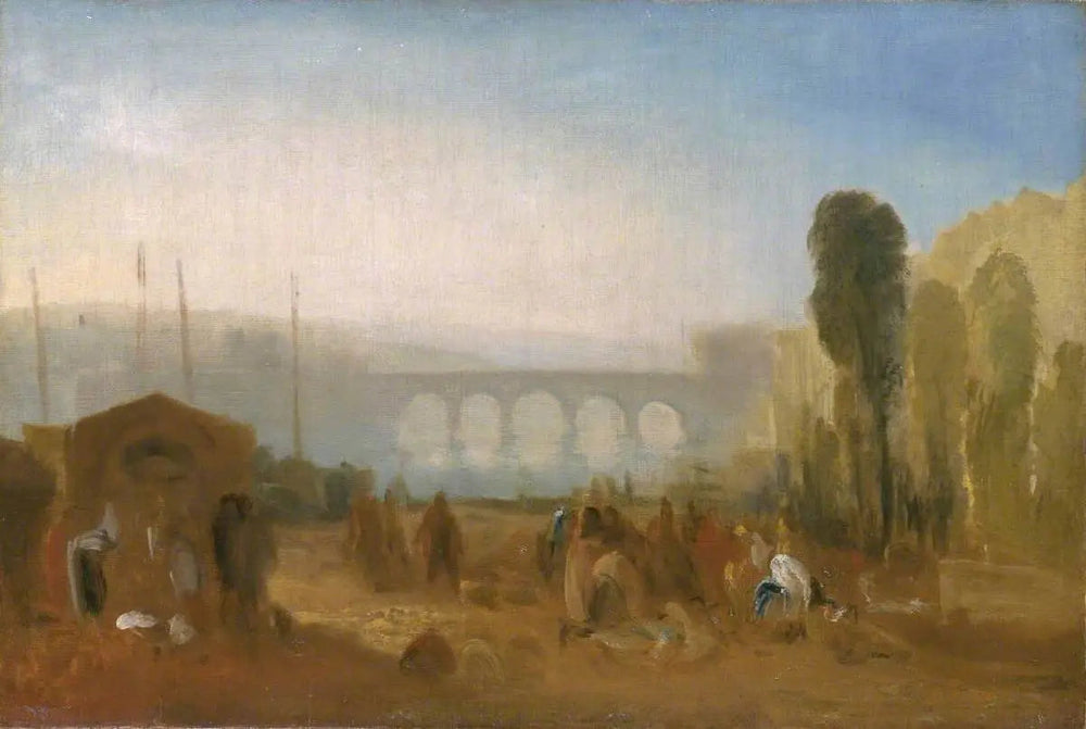 Reproduction du tableau « Dieppe: The Port from the Quai Henri IV - J. M. W. Turner » par Alpha Reproduction en peinture à l’huile